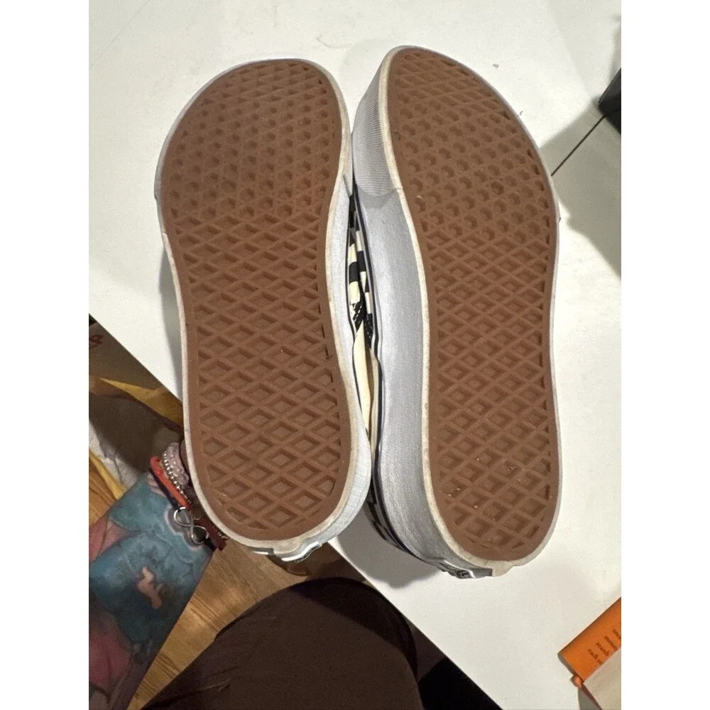 Vans Classic Slip-On Stackform Checkerboard Platform Shoes Women's10.5